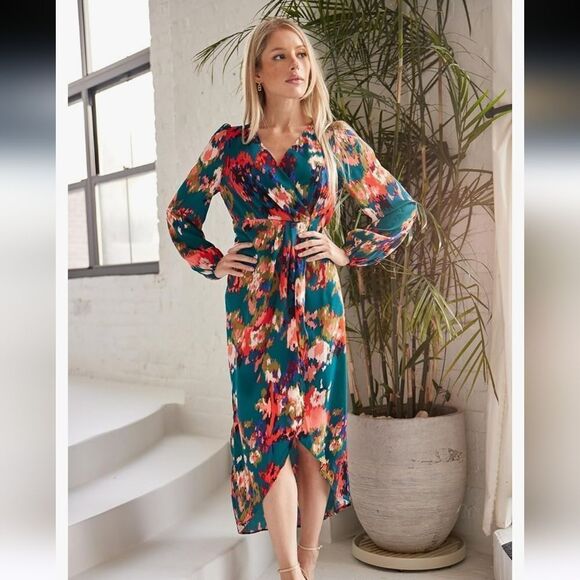 NWT Luxedo Abstrct Print Tulip Dress - Picture 16 of 16